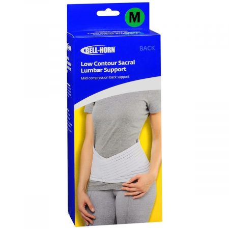 Bell-Horn Low Contour Sacral Lumbar Back Support White Medium 307M - 1 EA