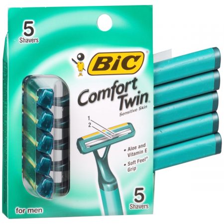 Bic Comfort Twin Shavers for Men Sensitive Skin - 5 EA