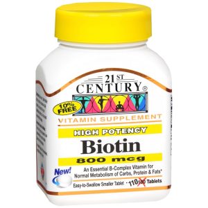 21st Century Biotin 800 mcg Tablets - 110 TB