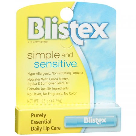 Blistex Simple and Sensitive Lip Moisturizer - 0.15 OZ