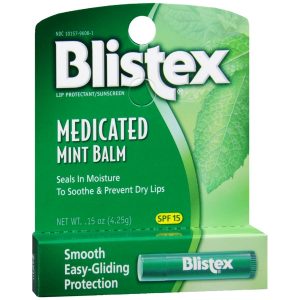 Blistex Medicated Lip Balm Protectant/Sunscreen SPF 15 Mint - 0.15 OZ