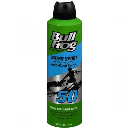 BullFrog Sunscreen Water Sport Spray SPF 50 - 6 OZ