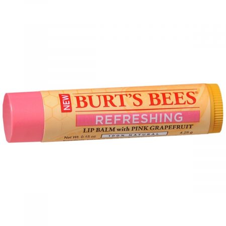 Burt's Bees Refreshing Lip Balm Stick with Pink Grapefruit - 0.15 OZ