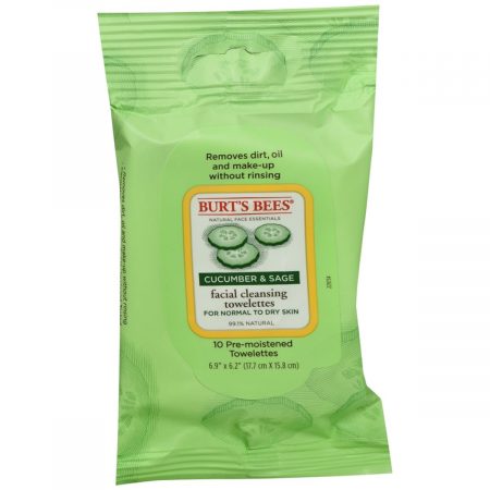 Burt's Bees Facial Cleansing Towelettes Cucumber & Sage - 10 EA