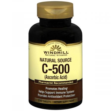 Windmill Natural Source C-500 (Ascorbic Acid) Tablets - 250 TB