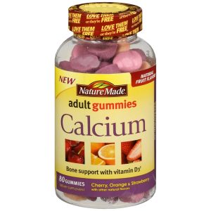 Nature Made Calcium Adult Gummies Cherry, Orange & Strawberry - 80 EA
