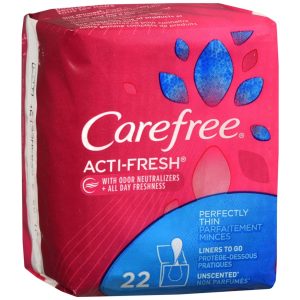 CAREFREE Acti-Fresh Body Shape Pantiliners Perfectly Thin Unscented - 22 EA
