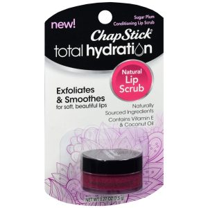 ChapStick Total Hydration Natural Lip Scrub Sugar Plum - 0.27 OZ