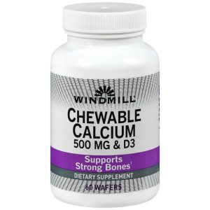 Windmill Chewable Calcium 500 mg & D3 Wafers - 60 TB