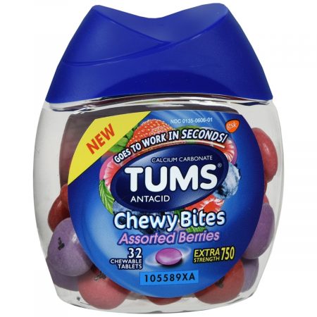 TUMS Extra Strength 750 Antacid Chewy Bites Assorted Berries - 32 EA
