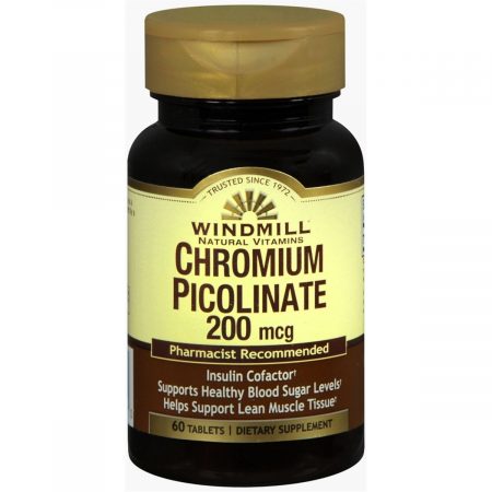 Windmill Chromium Picolinate 200 mcg Tablets - 60 TB