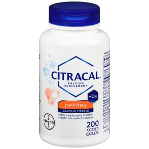 Citracal Petites +D3 Calcium Citrate Coated Caplets - 200 TB