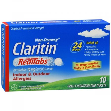 CLARITIN 24 Hour Allergy RediTabs Orally Disintegrating Tablets - 10 TB
