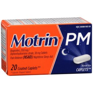 Motrin PM Pain Reliever/Nighttime Sleep Aid Coated Caplets - 20 CP