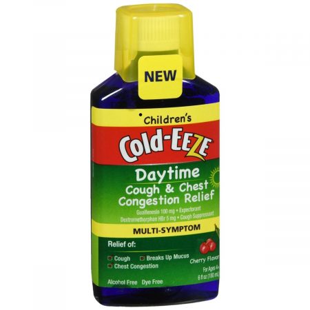 COLD-EEZE Children's Daytime Cough & Chest Congestion Relief Liquid Cherry Flavor - 6 OZ