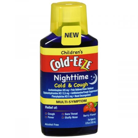 COLD-EEZE Children's Nighttime Cold & Cough Liquid Berry Flavor - 6 OZ