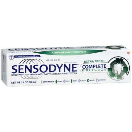 Sensodyne Complete Protection Sensitivity Toothpaste with Cavity & Gingivitis Protection Extra Fresh - 3.4 OZ