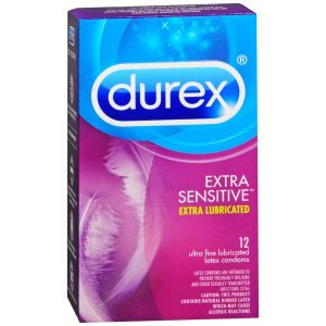 Durex Extra Sensitive Ultra Thin Lubricated Latex Condoms - 12 EA