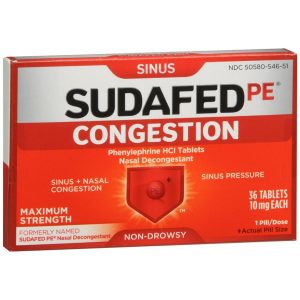 SUDAFED PE Congestion Tablets - 36 TB