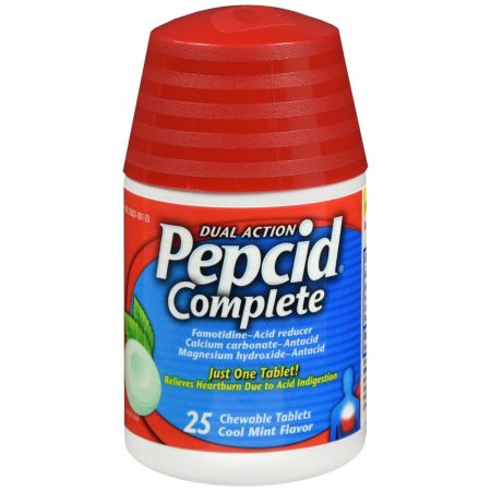 Pepcid Complete Chewable Tablets Cool Mint Flavor - 25 TB