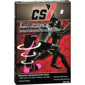 CHAMPION CSX Compression Sport Socks Moderate Pink/Black S - 1 PR