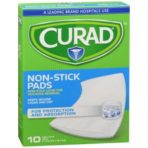 Curad Non-Stick Pads 3 Inches x 4 Inches - 10 EA