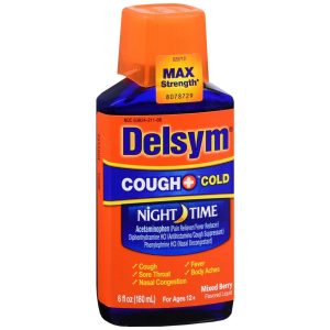 Delsym Night Time Cough + Cold Liquid Mixed Berry Flavored - 6 OZ