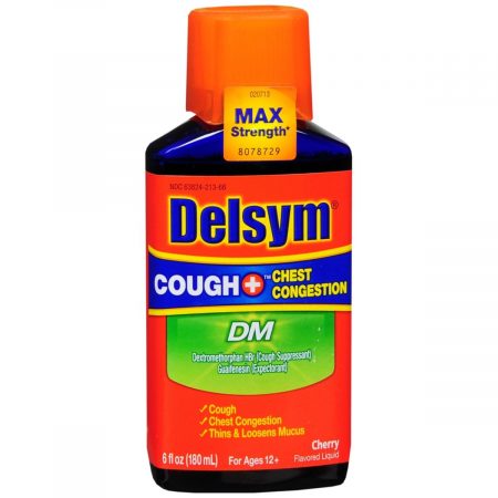 Delsym Cough + Chest Congestion DM Liquid Cherry Flavor - 6 OZ