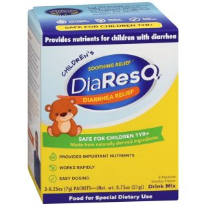 DiaResQ Children's Soothing Diarrhea Relief Drink Mix Packets Vanilla Flavor - 0.74 OZ