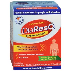 DiaResQ Rapid Recovery Diarrhea Relief Food Drink Mix Packets Vanilla Flavor - 0.74 OZ