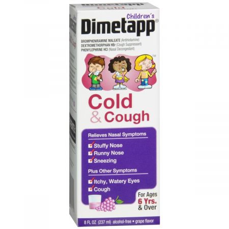 Dimetapp Children's Cold & Cough Liquid Grape Flavor - 8 OZ