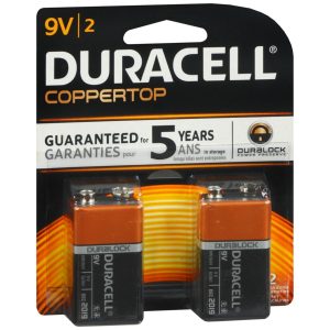 Duracell Coppertop Alkaline Batteries 9 Volt - 2 EA
