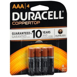 Duracell Coppertop Alkaline Batteries AAA - 4 EA