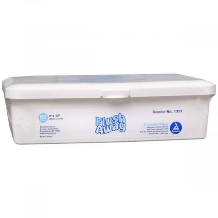 Dynarex Flush Away Flushable Wipes 1321 - 60 EA