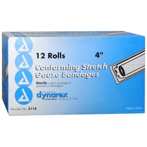 Dynarex Conforming Stretch Gauze Bandages 4 Inch Sterile - 12 EA