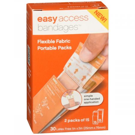 Easy Access Bandages Flexible Fabric Portable Packs Bandages - 30 EA