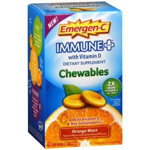 Emergen-C Immune Plus Chewables Tablets Orange Blast - 42 TB
