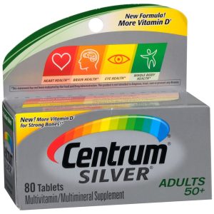 Centrum Silver Adults 50+ Multivitamin/Multimineral Supplement Tablets - 80 TB