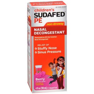 SUDAFED PE Children's Nasal Decongestant Liquid Berry - 4 OZ