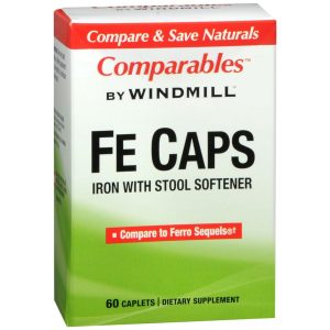Windmill Comparables Fe Caps Iron with Stool Softener - 60 CP