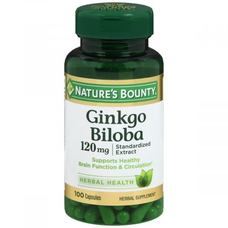 Nature's Bounty Ginkgo Biloba 120 mg Capsules - 100 CP