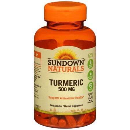 Sundown Naturals Turmeric 500 mg Herbal Supplements Capsules - 90 CP