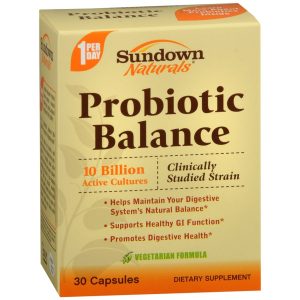 Sundown Naturals Probiotic Balance Vegetarian Formula Capsules - 30 CP