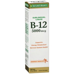 Nature's Bounty Sublingual Liquid B-12 5000 mcg  - 2 OZ