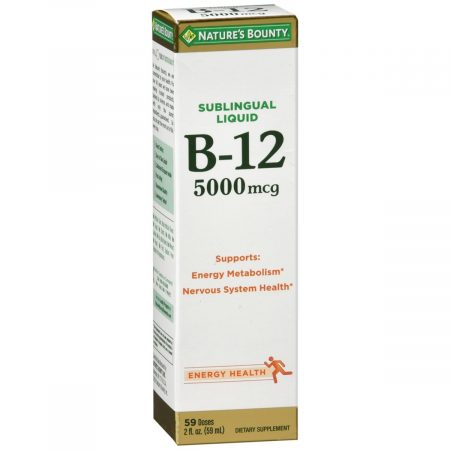 Nature's Bounty Sublingual Liquid B-12 5000 mcg  - 2 OZ