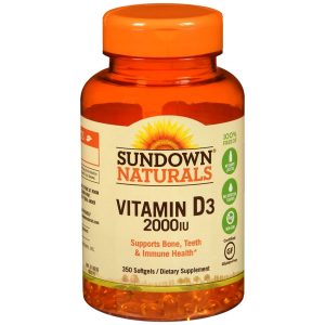 Sundown Naturals Vitamin D3 2000 IU Softgels - 350 CP
