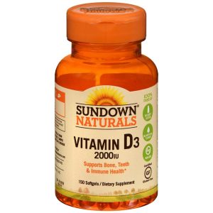 Sundown Naturals Vitamin D3 2000 IU Softgels - 150 CP