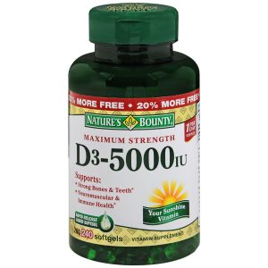 Nature's Bounty D3-5000 IU Softgels Maximum Strength - 240 CP