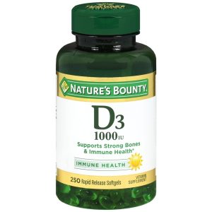 Nature's Bounty D3-1000 IU Softgels - 250 CP