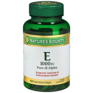 Nature's Bounty Vitamin E 1000 IU Vitamin Supplement Softgels - 60 CP